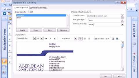 How to Create Email Signatures in Microsoft Outlook 2007