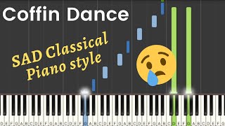 How to play coffin dance meme song on piano as a BEGINNER (sad classical piano style!)