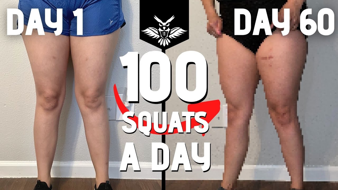squats before and after