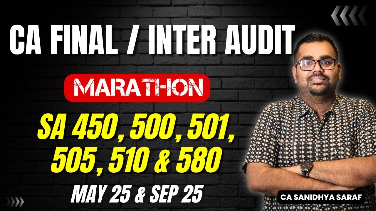 SA 450, 500, 501, 505, 510 & 580 Revision | CA Final and CA Inter Audit ...