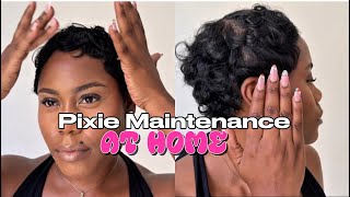 How to do your Pixie Cut Maintenance at Home ✂️ | Relax, Cut & Curl Like a Pro