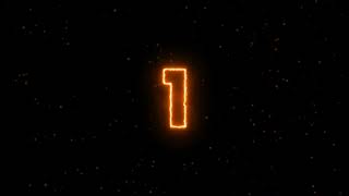 #футаж Neon Countdown of the fiery 10 seconds, Обратный отсчет огненных 10 секунд 3