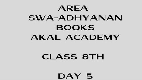 Area class 8th exercise 19B swa-adhyanan books Akal academy