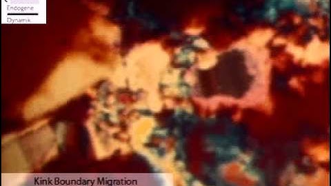 Kink boundary migration in camphor (Urai and Humphreys, 2000)