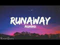 Video thumbnail of "AURORA - Runaway (Lyrics)"