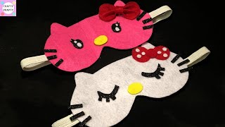 DIY Hello kitty Sleeping Mask /DIY Adorable Sleep Masks – How To Make An Eye Mask For Sleeping