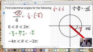 Finding Coterminal Angles in Radians: Example #2