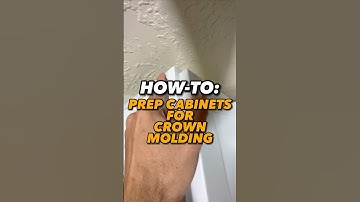 HOW-TO: 🔧🏠 Learn how to tackle the little lip on cabinet faces when installing crown molding! #DIY