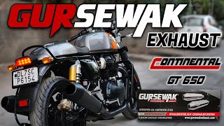 Continental GT 650 Gursewak Exhaust  | Big Shot Black #continentalgt650 #gursewak #gt650exhaust