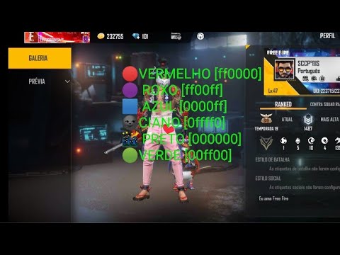 COMO ESCREVER COLORIDO FREEFIRE COMO DEIXAR BIO COLORIDA COMO DEIXAR PERFIL  COLORIDO ATUALIZADO 2022 