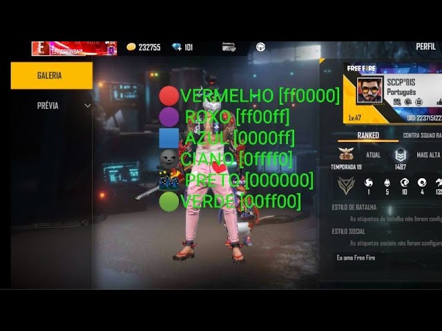 Códigos para colocar na bio do Free Fire: copiar e colar
