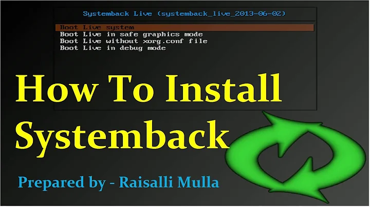 How to use Systemback and restore or re install linux