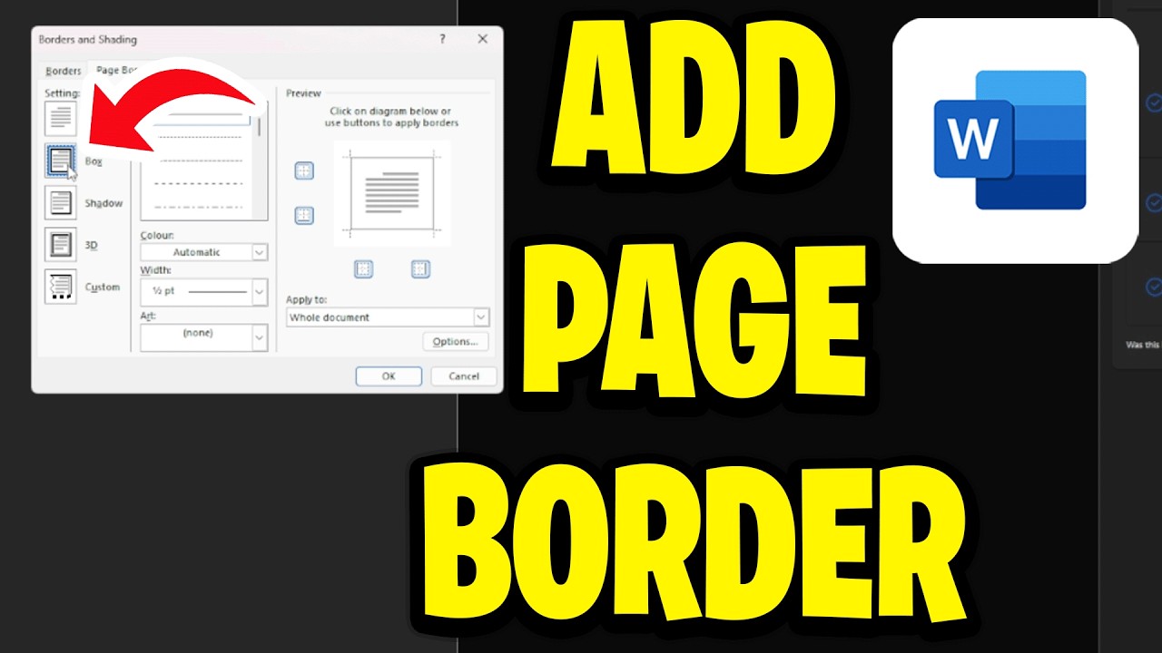 Bordersページ How To Add Page Border In Microsoft Word - Full Guide - YouTube