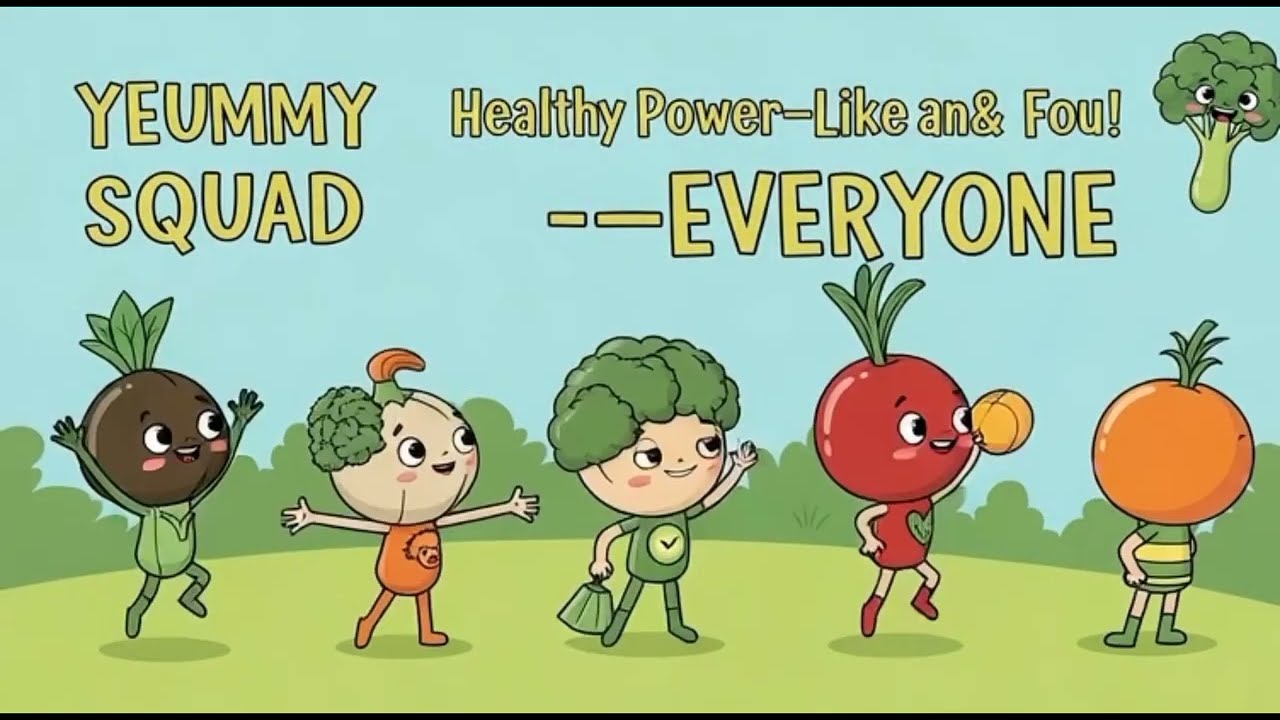 Fruits & Veggies Super Squad 🍎🥕🥦 | Healthy Kids Nursery Rhyme