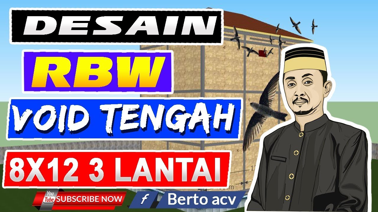 Desain Rumah Walet RBW 8x12 3 Lantai Void Tengah YouTube