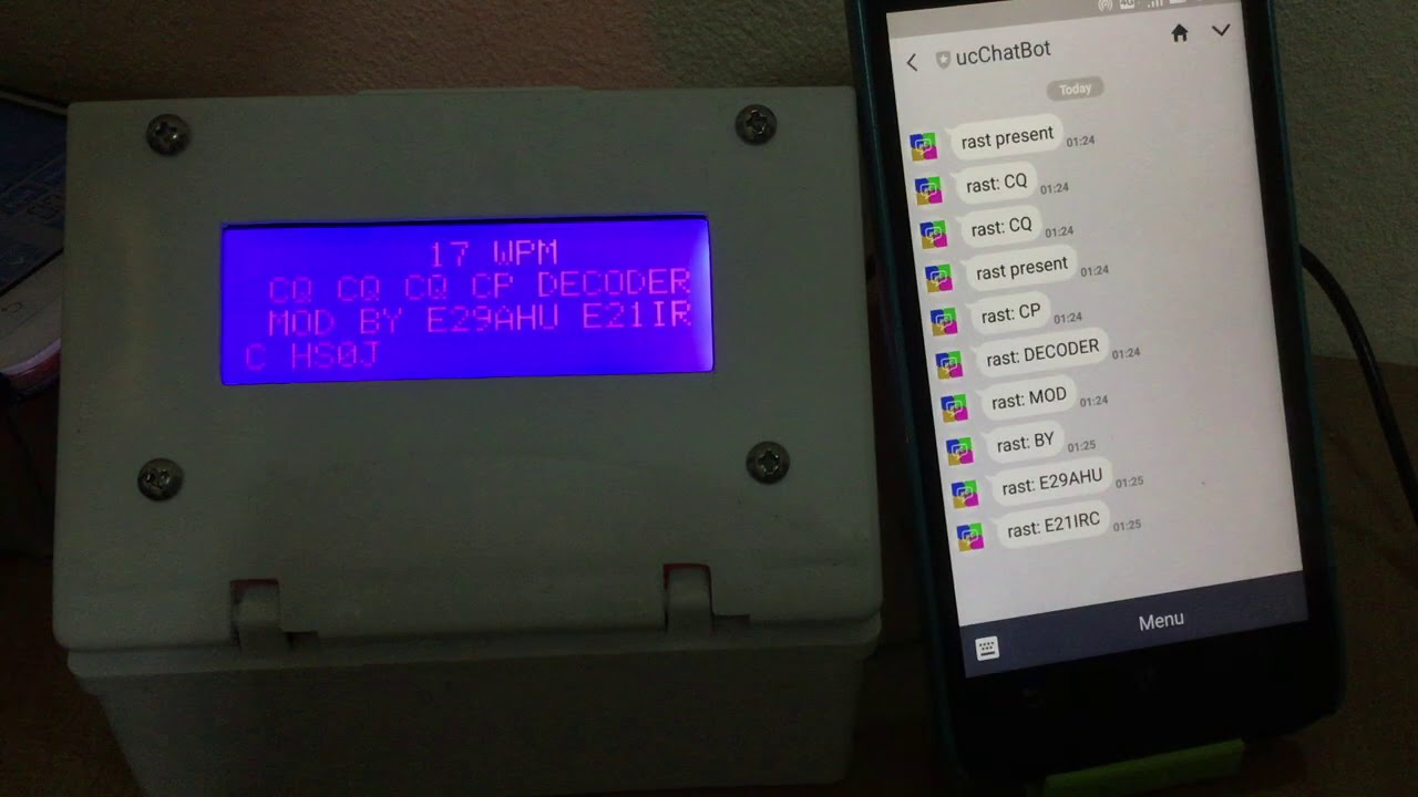 Decoder Bot Instrument Line bot CW decoder - YouTube