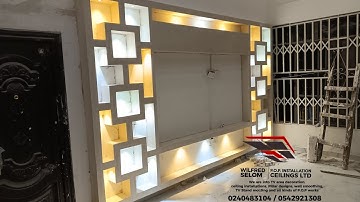 Building in Ghana 🇬🇭 pop Tv stand installation by Wilfried selom Pop designs