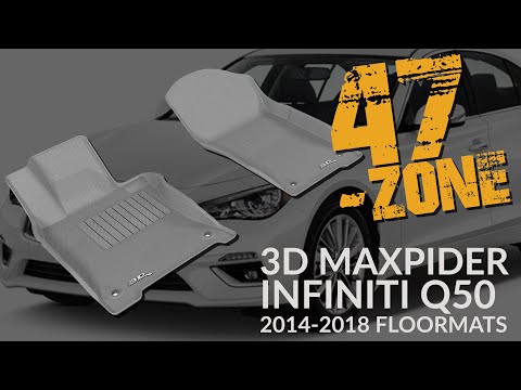 47-Zone 3D MAXpider 2014 - 2018 Infiniti Q50 Q50S Q 50 Hybrid Q50RS All Weather Floor Mats