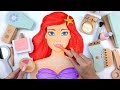 Asmr makeup with wooden cosmetics for mermaid ariel 