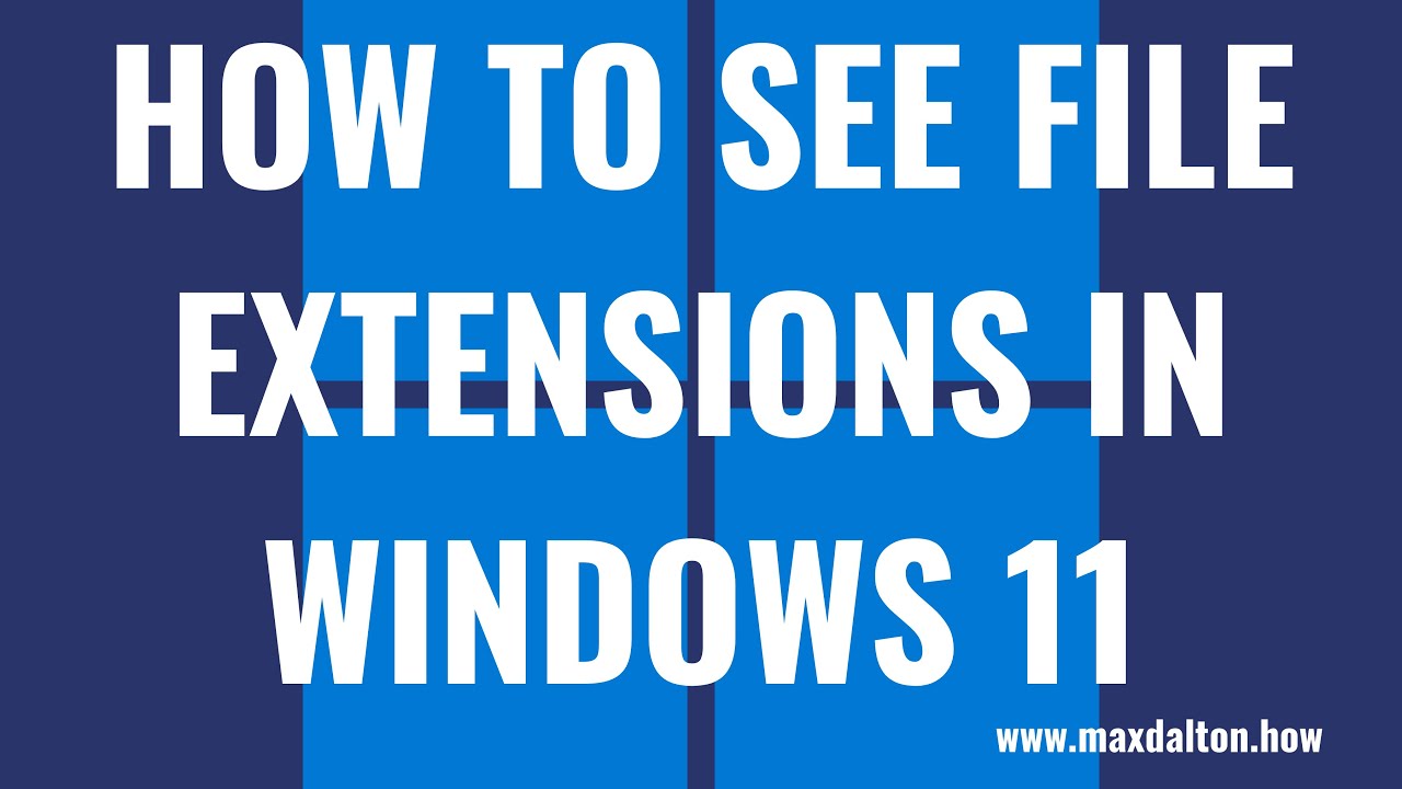 How to See File Extensions in Windows 11 - YouTube