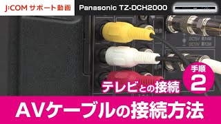 Panasonic TZ-DCH2000テレビとの接続－手順② AVケーブルの接続方法