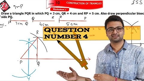 D.A.V. Math | Class 7 |Ch 10 | Construction of Triangles |Worksheet 1 | Q.No.4 |  Art Of Mathematica