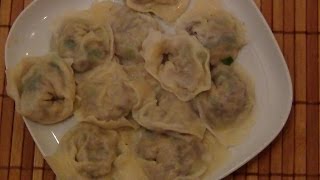 Пельмени постные. Начинка: вешенки и зелёный лук. Пельмени постные. Начинка: вешенки и зелёный лук.