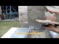 Comment envoyer le mortier  sur agglos (giclée) gestes techniques Maçonnerie-Martinez.fr