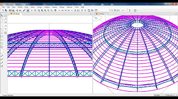 SAP2000-Spherical Dome Define Materials, Sections and Load Patterns
