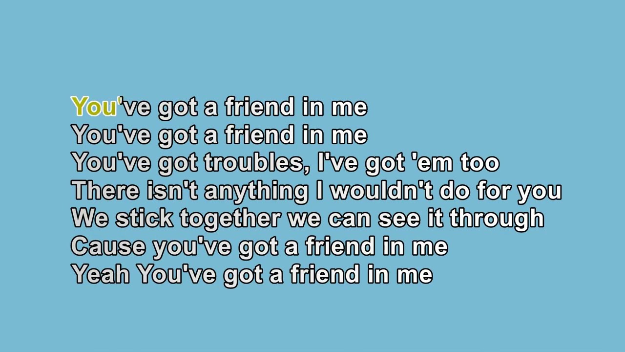 Robert Goulet - You got a friend in me - Toy Story 2 Karaoke - YouTube