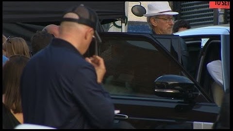 Steven Spielberg in Birmingham filming Ready Player One - Footage courtesy of BBC Midlands Today