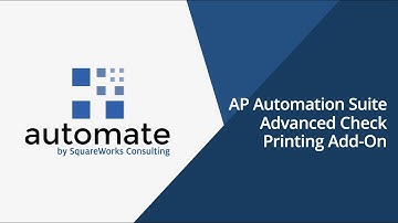 SquareWorks Automate: Advanced Check Printing Add-On for NetSuite