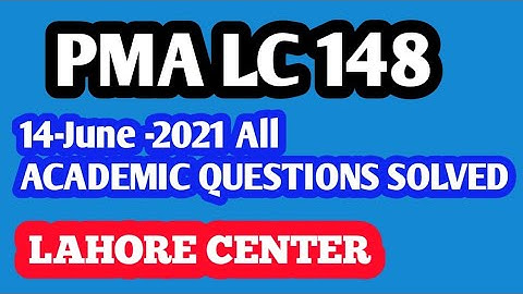 | PMA LC-148 || | LAHORE CENTER | | 14 June 2021 | ARMY INITIAL TEST |