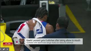 Kawhi Leonard got 8 stitches after Hit with Serge Ibaka