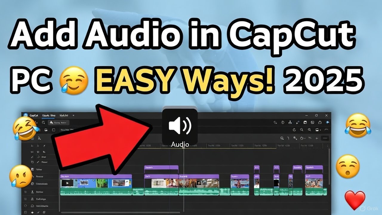 How to Add Audio in CapCut  - 3 EASY Methods (2026 Tutorial)
