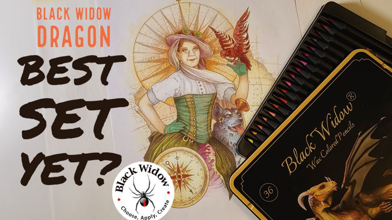 Dragon Black Widow Colored Pencil Review & Another Free Giveaway For 3  Lucky People 