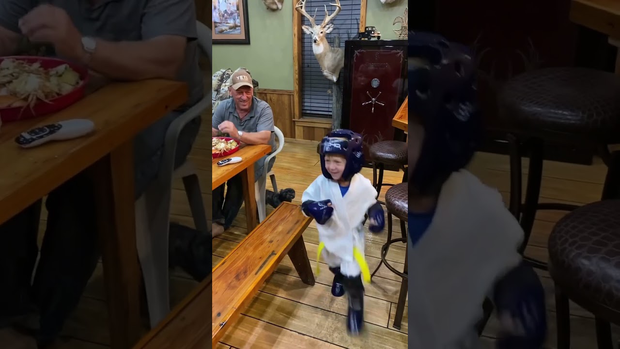 We have a ninja in da house!! Moose Lee! #troylandry #swamppeople #chaselandry #jacoblandry