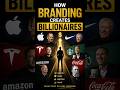 How Branding Creates Billionaires  #marketing #business #wealth #success #entrepreneur #richmindset
