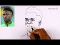 How to draw vinicius jr easy portrait tutorial vinicius