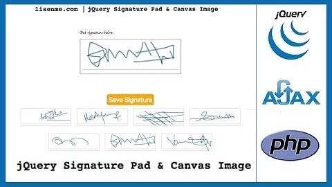 e-Signature Pad Using Jquery AJAX and PHP  | Digital Signature Pad On Submission Form