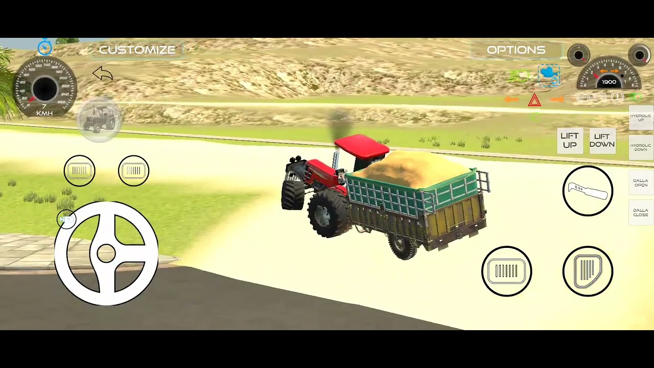 Tractor Russian Tank With Trolly Loading In Game 😈 Indian Vehicles Simulator 3d Android Game 🔥😈