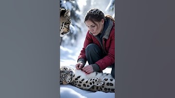 Snow Leopard Cub Rescue – Brave Woman Saves Injured Baby in Snowy Forest #shrots #animalrescue