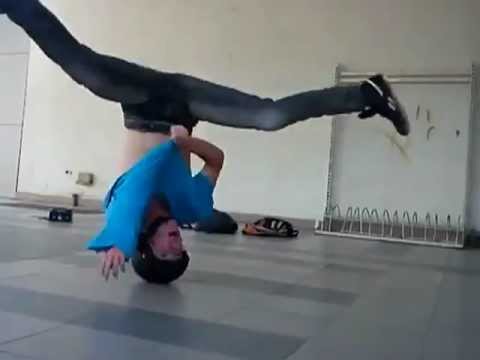 Bboy iScream - Headspin clothes off attempt First try ever