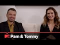 Lily James And Sebastian Stan Talk Pam & Tommy Prosthetics, Pants, And Iconic Pictures | MTV Movies