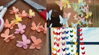 KEREN!!!CARA MEMBUAT HIASAN JENDELA ||DIY BUTTERFLY WINDOW DECORATION