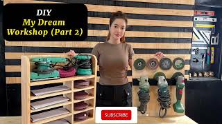 DIY Sanding Storage Cabinet and Grinder Storage Rack | DIY Building my Dream workshop  (Part 2 ) by Jung DIY 180,854 views 4 months ago 11 minutes, 8 seconds