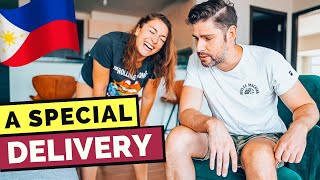A SPECIAL DELIVERY - BUT did HE like it?? MANILA Vlog