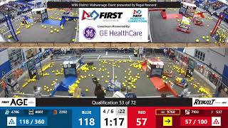 WIN District Mukwonago Event - Qualification 53