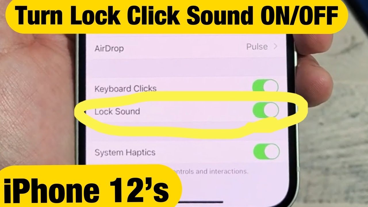 How To Turn Lock Click Sound ON OFF On IPhone 12 12 Pro 12 Pro Max