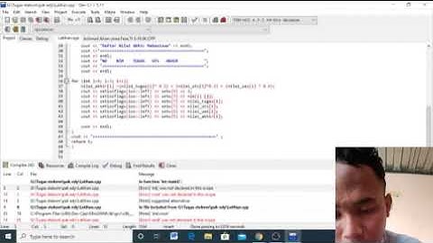 membuat program menghitung nilai akhir mahasiswa menggunakan Dev++